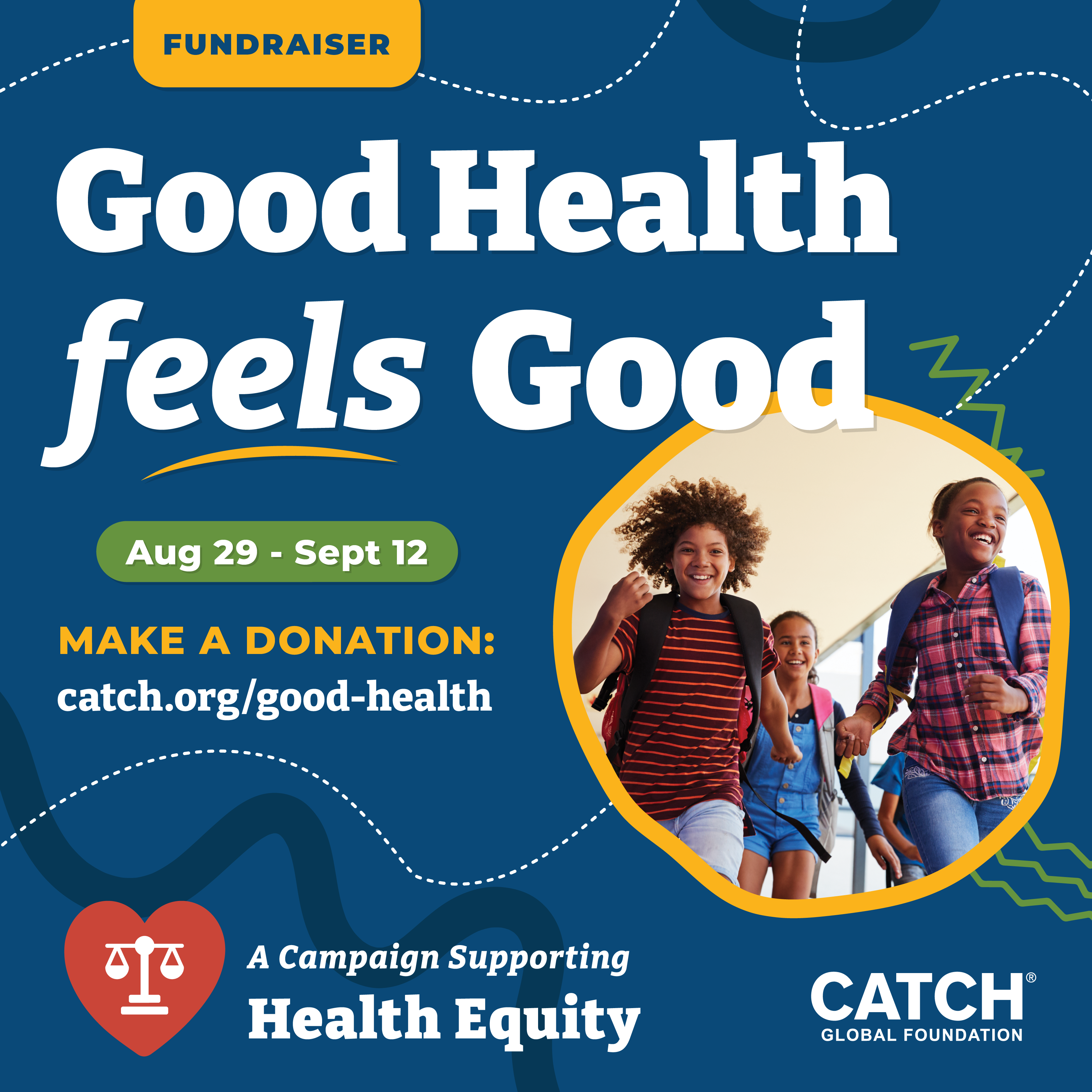 Good Health Feels Good Square Fundraising Image